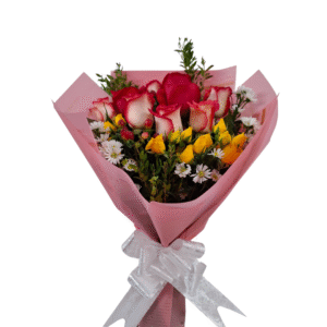 Dúo de Rosas & Mini Amarillas