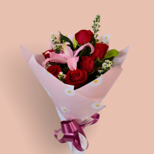 Romance de Aurora» – Rosas Rojas & Lirio Rosa
